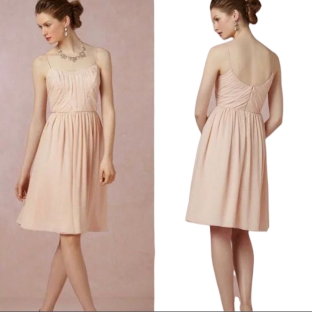 BHLDN Giselle Pleated Chiffon Dress